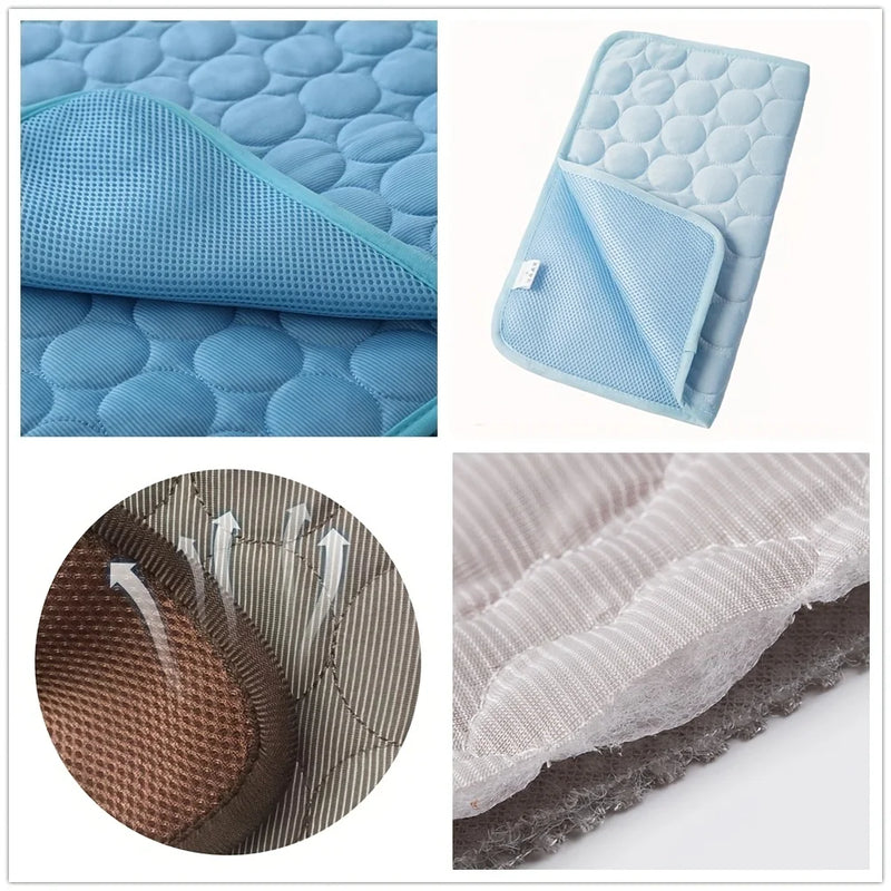 Cooling Dog Mat, Cool Pet Bed, Extra Large, for Small and Large Dogs, Pet Accessories, Cat Durable Blanket Sofa Cat Ice Pad Blanket