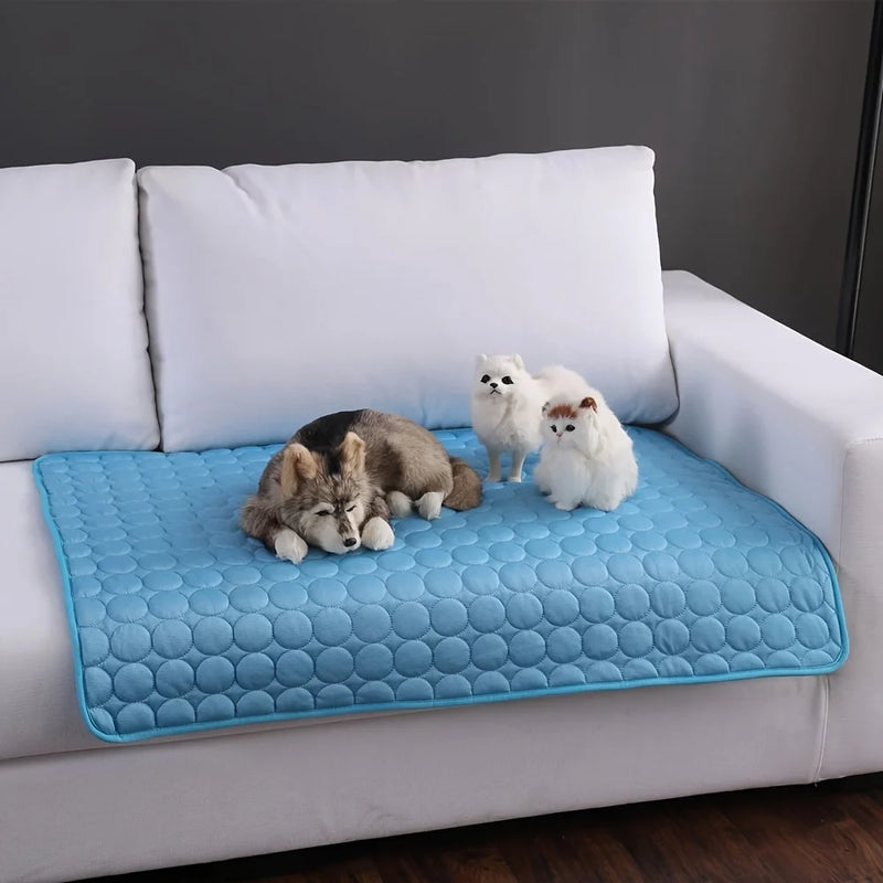 Cooling Dog Mat, Cool Pet Bed, Extra Large, for Small and Large Dogs, Pet Accessories, Cat Durable Blanket Sofa Cat Ice Pad Blanket
