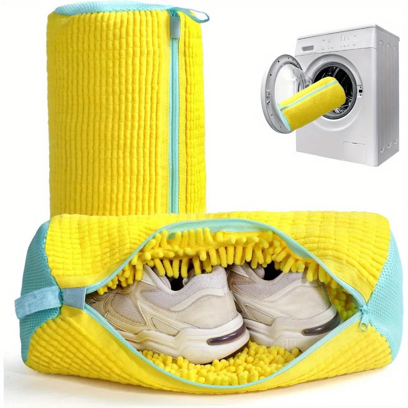 Shoe washing bag, washing machine, laundry bags, microfiber zipper, shoe cleaning bag, shoe washing net, sneakers with fluffy fibers
