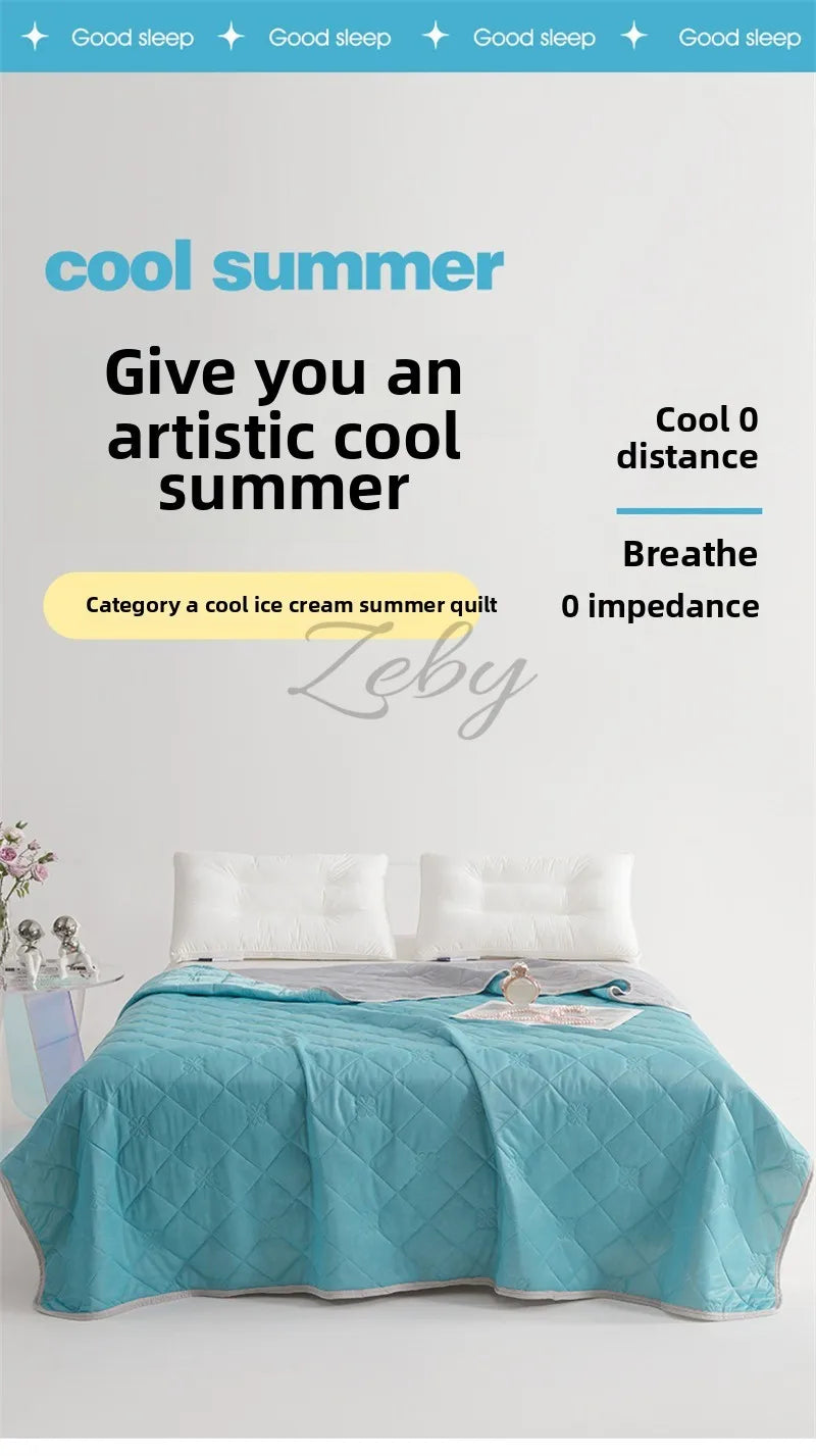 Grade A Cooling Blanket for Bed Soft Breathable King Size Summer Comforter Queen Air Conditioning Cool Lightweight Comforter