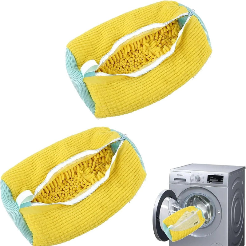 Shoe washing bag, washing machine, laundry bags, microfiber zipper, shoe cleaning bag, shoe washing net, sneakers with fluffy fibers