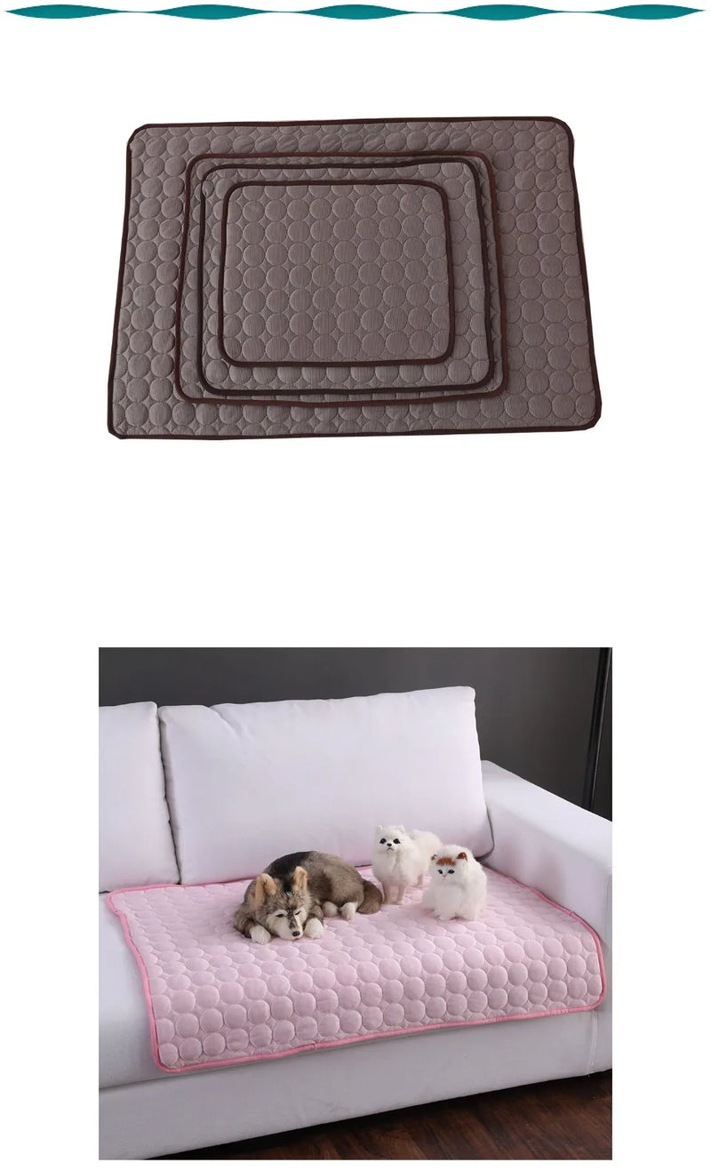 Cooling Dog Mat, Cool Pet Bed, Extra Large, for Small and Large Dogs, Pet Accessories, Cat Durable Blanket Sofa Cat Ice Pad Blanket