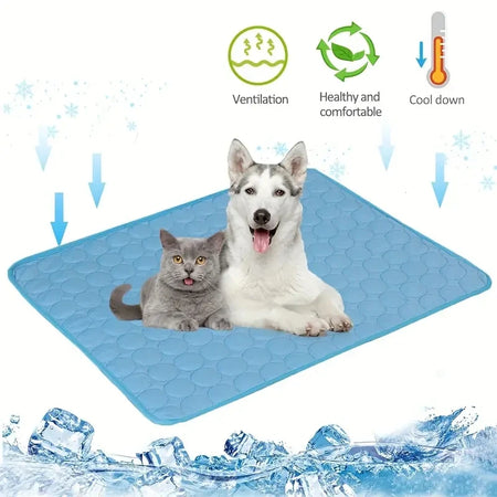 Cooling Dog Mat, Cool Pet Bed, Extra Large, for Small and Large Dogs, Pet Accessories, Cat Durable Blanket Sofa Cat Ice Pad Blanket