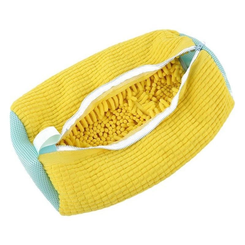 Shoe washing bag, washing machine, laundry bags, microfiber zipper, shoe cleaning bag, shoe washing net, sneakers with fluffy fibers