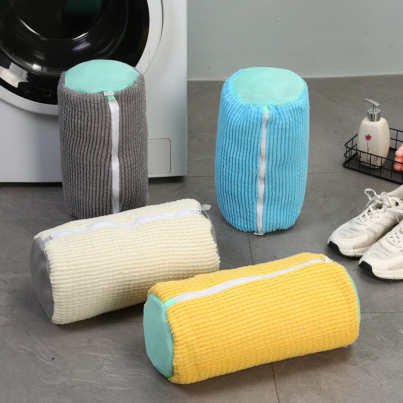 Shoe washing bag, washing machine, laundry bags, microfiber zipper, shoe cleaning bag, shoe washing net, sneakers with fluffy fibers