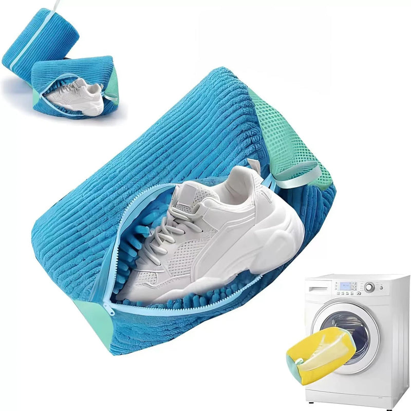 Shoe washing bag, washing machine, laundry bags, microfiber zipper, shoe cleaning bag, shoe washing net, sneakers with fluffy fibers