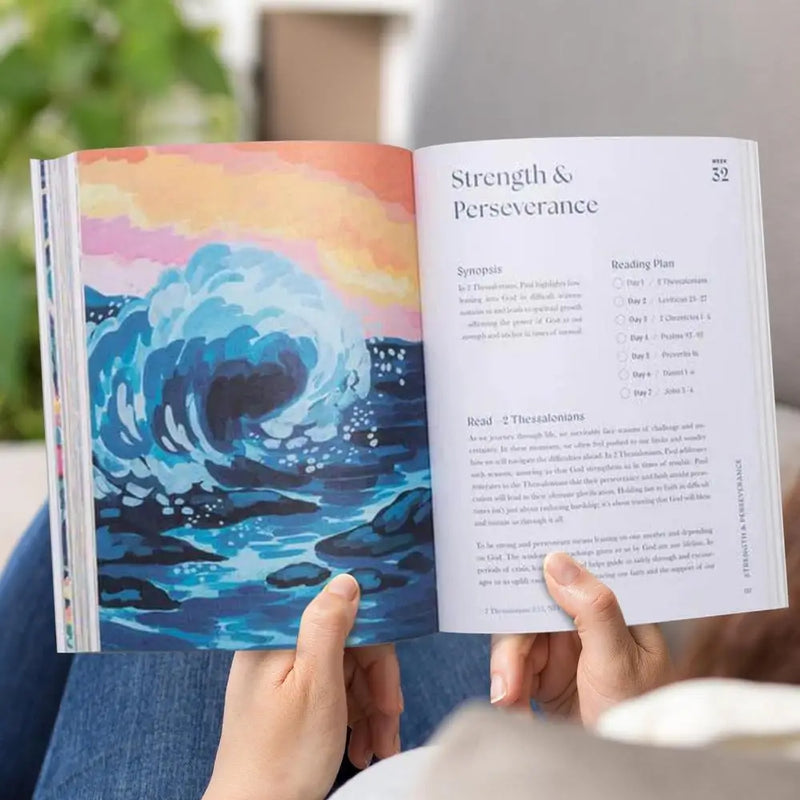 A Beautiful Year in the Bible Bible Study Guide for Women Religious Notebook 52-Week Christian Journal Religious Notebook for Women