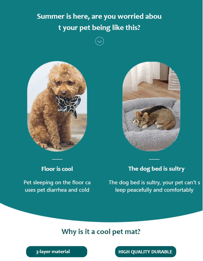 Cooling Dog Mat, Cool Pet Bed, Extra Large, for Small and Large Dogs, Pet Accessories, Cat Durable Blanket Sofa Cat Ice Pad Blanket