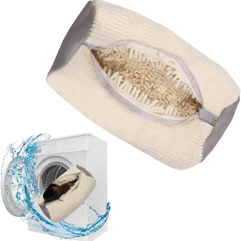 Shoe washing bag, washing machine, laundry bags, microfiber zipper, shoe cleaning bag, shoe washing net, sneakers with fluffy fibers