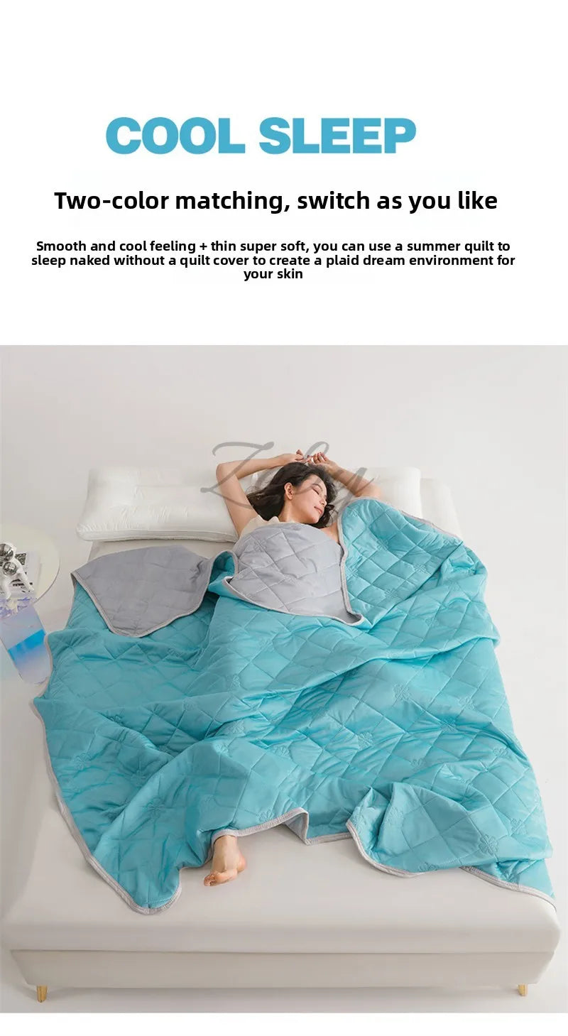 Grade A Cooling Blanket for Bed Soft Breathable King Size Summer Comforter Queen Air Conditioning Cool Lightweight Comforter