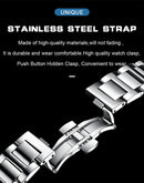 POEDAGAR Relógio de pulso masculino de quartzo de marca de luxo, aço inoxidável, à prova d'água, luminoso, data, relógio masculino quadrado, relógios de negócios para homens