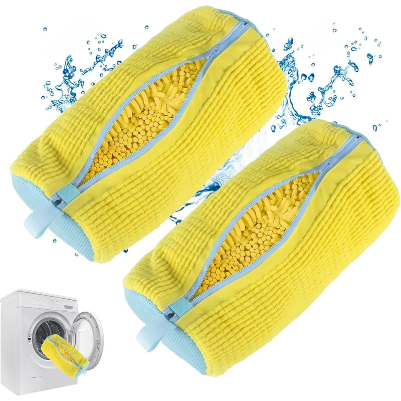 Shoe washing bag, washing machine, laundry bags, microfiber zipper, shoe cleaning bag, shoe washing net, sneakers with fluffy fibers
