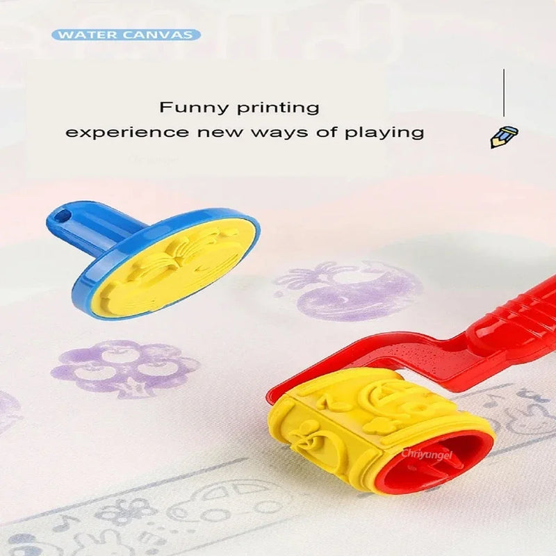 Magic Water Drawing Mat 100x80cm with Reusable Magic Pens, Montessori Painting Board, Educational Toys, Gifts for Kids 39x31in