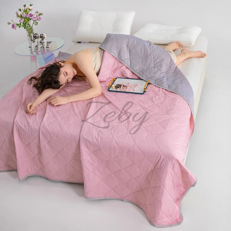 Grade A Cooling Blanket for Bed Soft Breathable King Size Summer Comforter Queen Air Conditioning Cool Lightweight Comforter