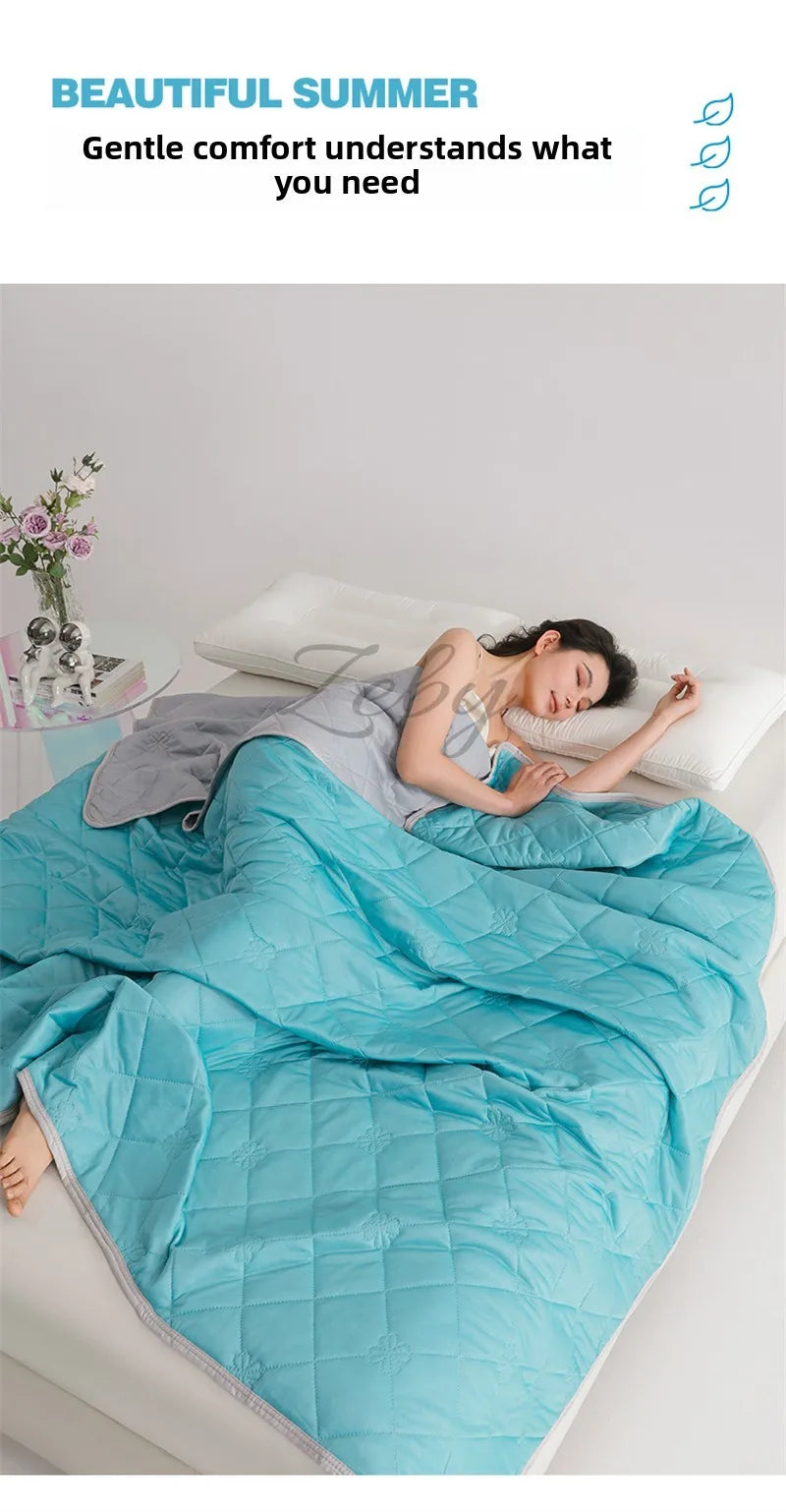 Grade A Cooling Blanket for Bed Soft Breathable King Size Summer Comforter Queen Air Conditioning Cool Lightweight Comforter